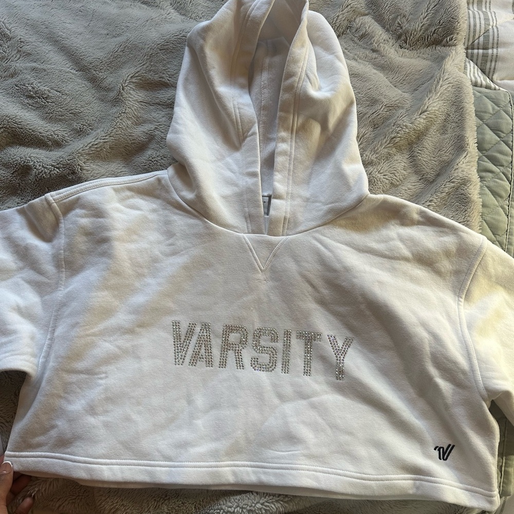Varsity Cropped Hoodie
